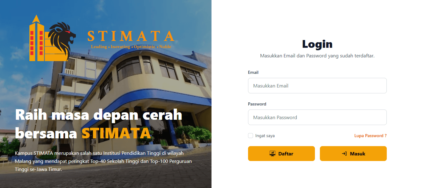 Sistem PMB (Penerimaan Mahasiswa Baru) STIMATA - 1