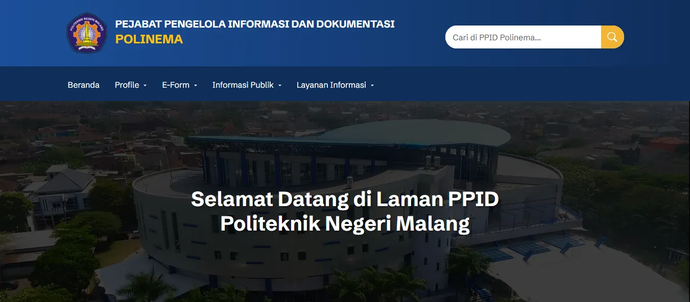 Sistem PPID (Pejabat Pengelola Informasi & Dokumentasi Polinema) - 1