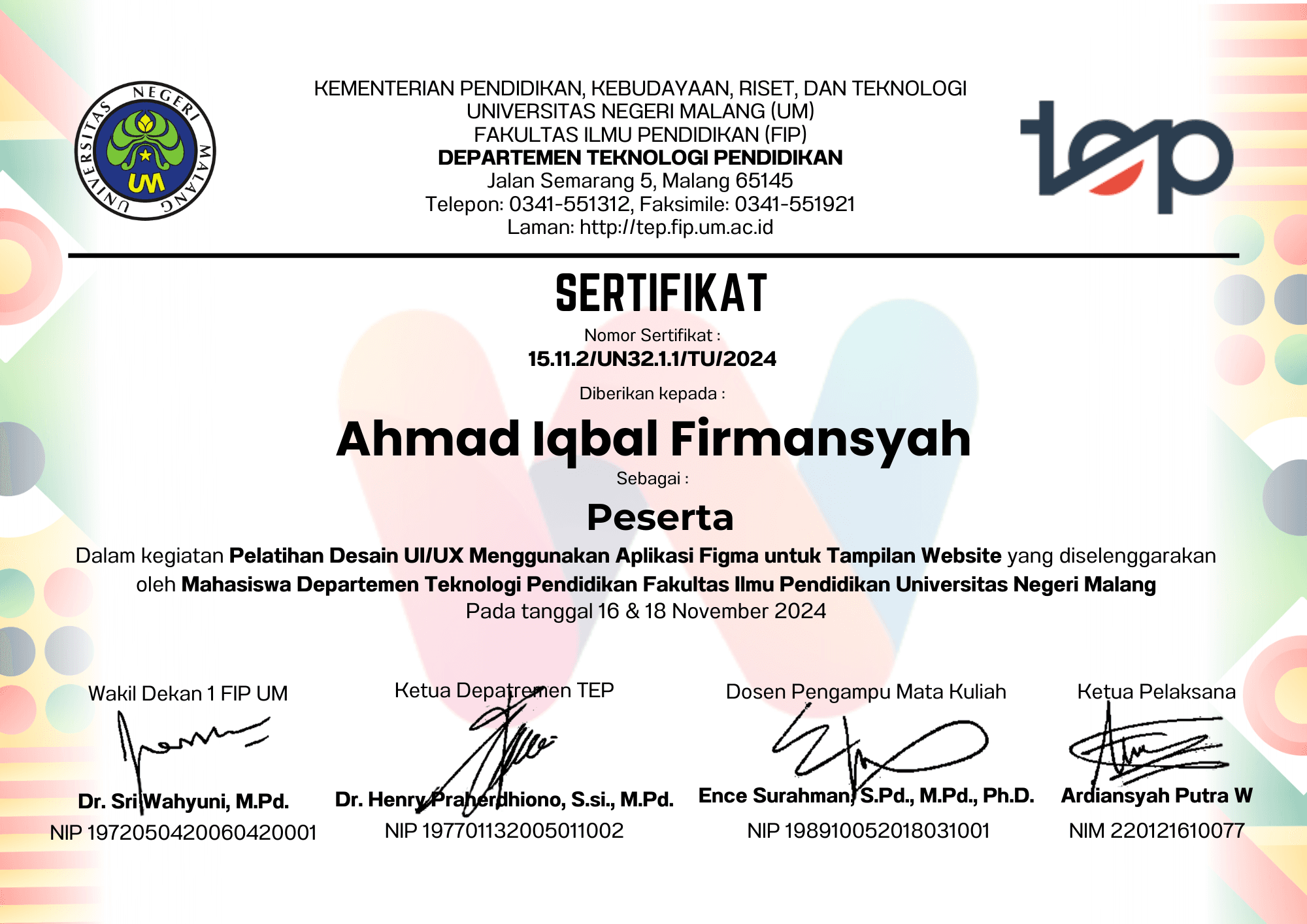 Sertifikat 1