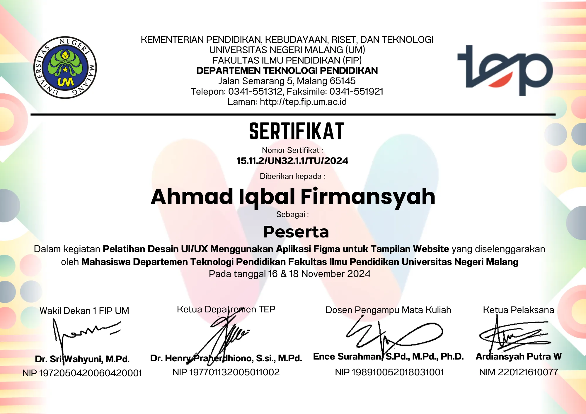 Sertifikat 1